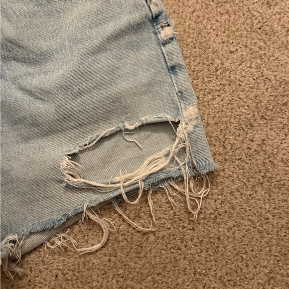 Agolde Riley Distressed Jean Shorts - Picture 4 of 5